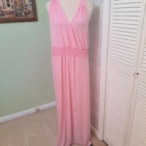 Fresh of LA blush pink maxi dress sz 2X *H